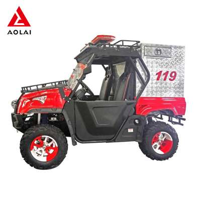 All terrain four wheel fire and rescue motorcycle